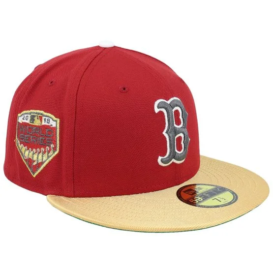New Era - MLB Punainen fitted Lippis - Boston Red Sox Two Tone Paradise 59FIFTY 2018 H Red/Gold Fitted @ Hatstore