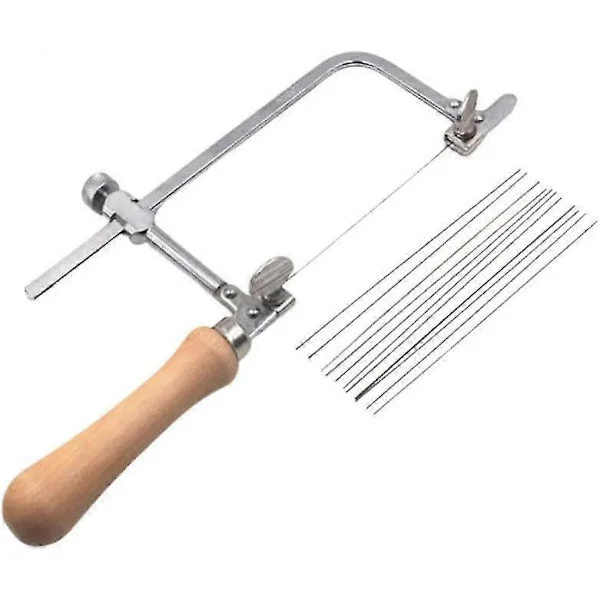 Adjustable Jewelry Saw Bow Saw for Jewelers with Saw Blade Professional Manufacturing Kit (with 12 Saw Blades)