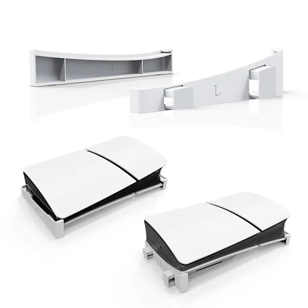 PS5 Slim Horisontal Støtte, PS5 Slim Konsoll Base Støtte, Base Støtte Tilbehør Kompatibel Playstation 5 Disk & Digital Utgave