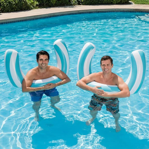 Curved 2-piece set for adult water games, inflatable swimming strips for pool, beach, vacation, portable summer fun