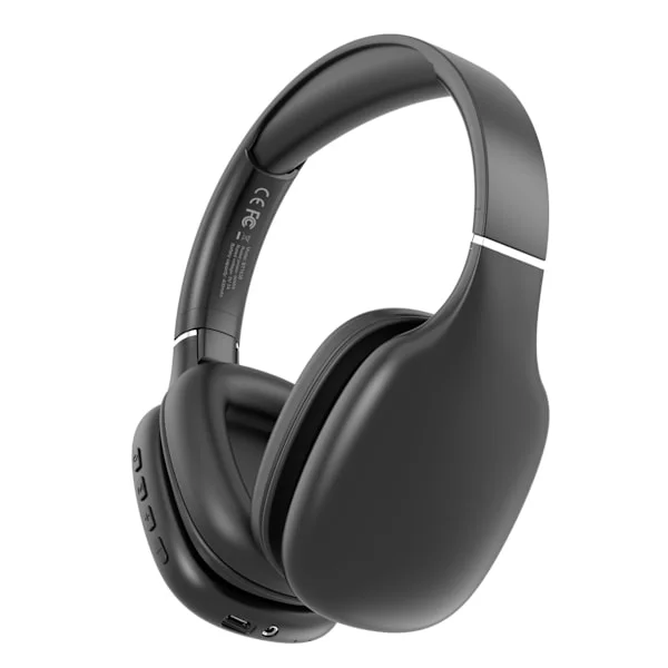 Wireless Over-Ear Bluetooth 5.4 Headphones with Stereo Sound and Long Battery Life, compatible with Huawei, Samsung, APPLE, Garmin Black