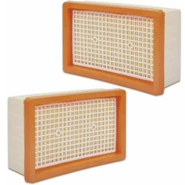 Set med 2 platta veckade filter kompatibla med Kärcher grovdammsugare Mv4 / Mv5 / Mv6 / Wd4 / Wd5 / Wd6.
