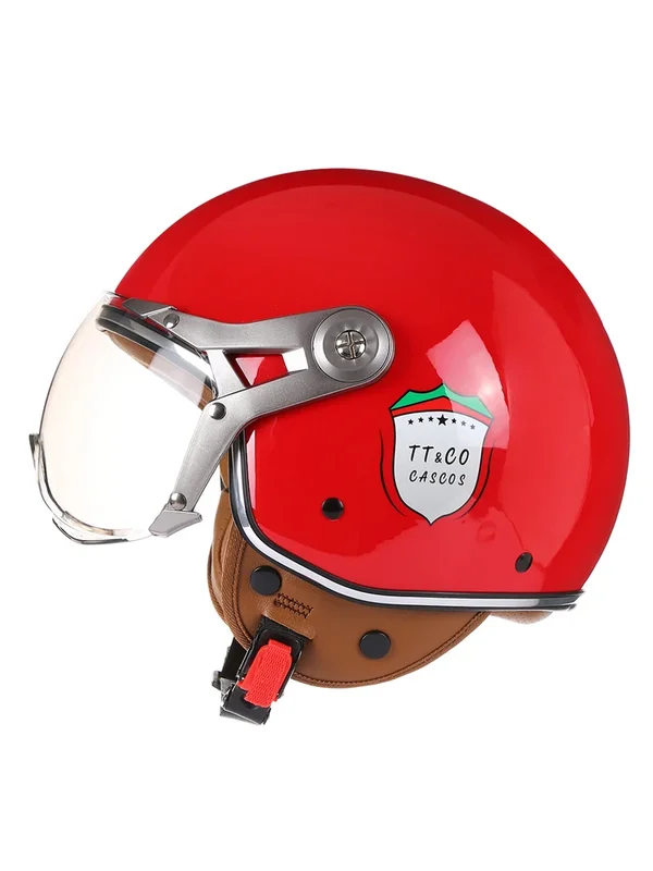 AliExpress - DOT Retro Vintage Chopper 3/4 Semi-Open Motorradhelm Open Face Helm Retro 3/4 Helm Cruise Casco Casque Moto für Männer und Frauen