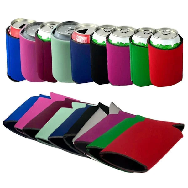 10 stk Neopren Ølboks Kjøler Drikkeflaske Holder Erme Isolasjon Wrap Deksel; 10 stk Ølboks Kjøler Drikkeflaske Holder Erme Isolasjon Wrap Deksel