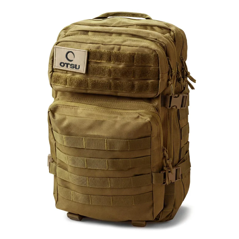 Expedition | Tan 40L Tactical Backpack with Patch Panel for Men - Backpacks
