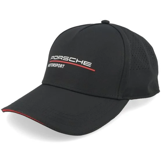 Porsche - Porsche Motorsport Black Adjustable Adjustable Black Cap - @ Hatstore