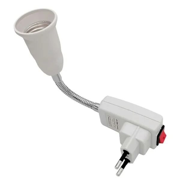 E27 Sockel med Strömbrytare för Köksvägglampa - AC 220V, Lamphållare E27 Golvlampa Sockel - Garagelampa (utan glödlampa)