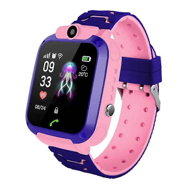 [RM]Smartwatch med 4G SIM-kort til børn 4G Smartwatch WIFI Tracker Stemmechat Videoopkald Overvågning Drenge Børn Smartwatch Rosa