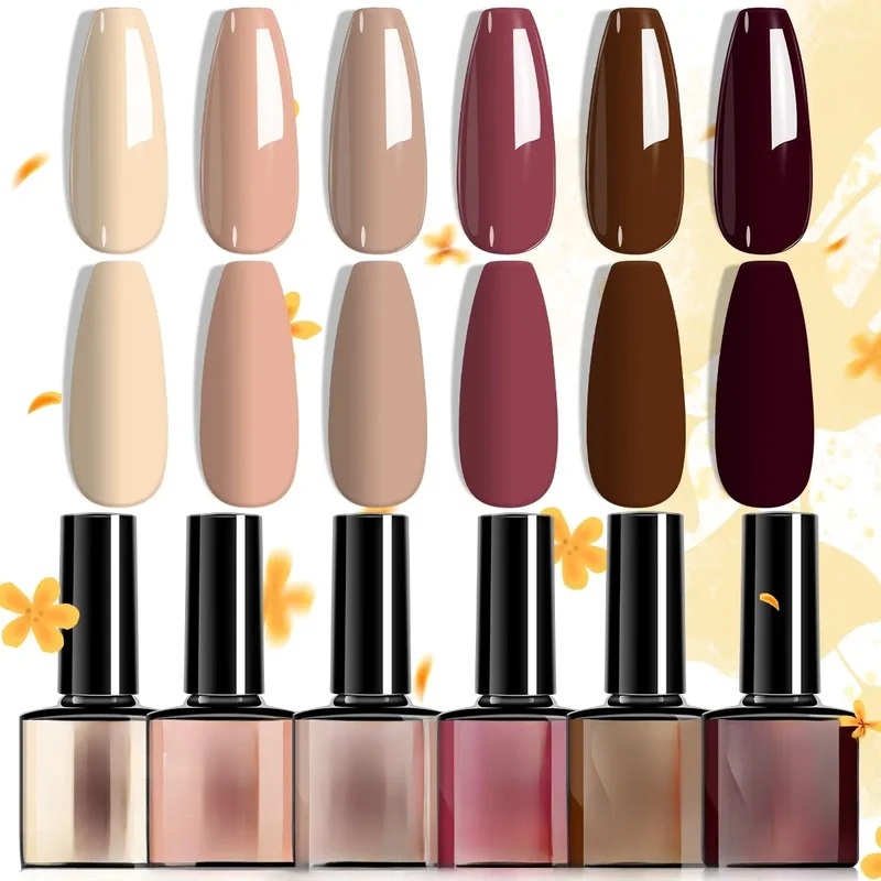 AliExpress - Limegirl 6 pièces ensemble de vernis à ongles Gel UV paillettes rose 200 couleurs 8ml Semi Permanent tremper Gel vernis manucure Kit de 