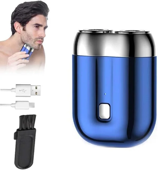 Oppgradert lommebarbermaskin, oppladbar dobbelthodet elektrisk barbermaskin, mini bærbar elektrisk barbermaskin, USB elektrisk barbermaskin for menn.