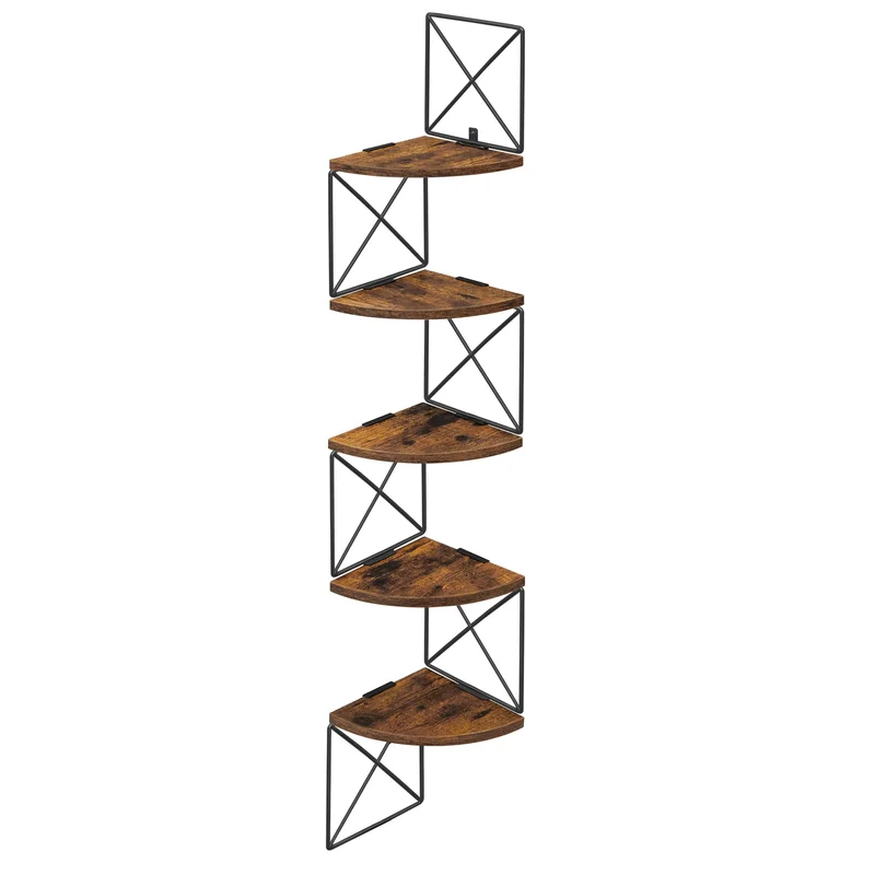 AliExpress - VASAGLE Eckregal, Wandregal mit Zickzack-Design, 5 Ebenen, Bücherregal, für Schlafzimmer, Arbeitszimmer, Wohnzimmer, Badezimmer