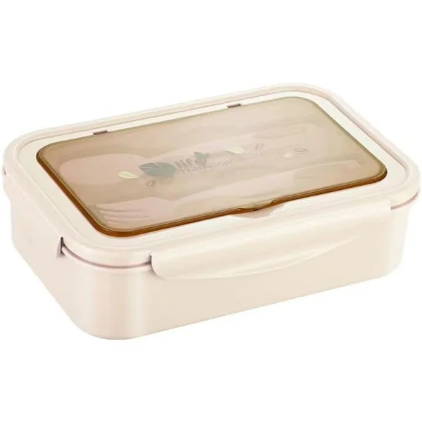 Lunch Boxes - Lunch Boxes for Adults - Lunch Boxes for Kids to Eat Out, Kids and Adults at School, Food Safe Materials (Khaki) Khaki