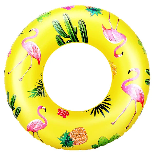 Uppblåsbara badringar, roliga strandflytleksaker, badleksaker för sommarsimning, uppblåsbara söta mönstrade pooltuber