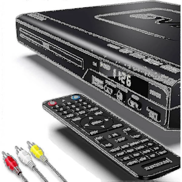 DVD-spelare för TV Blu-ray DVD-spelare med fjärrkontroll HDMI-kabel Wigslar