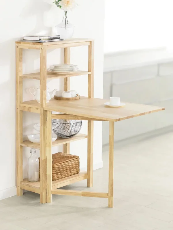 AliExpress - SoBuy FWT70-N klappbarer Esszimmertisch mit Regal Esstisch aus Kautschukholz Klapptisc Schreibtisch Holztisch
