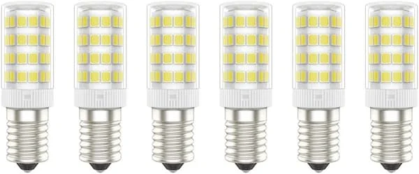 E14 LED-lampor, 5W (motsvarande 50W), kallvit (6000K), AC220-240V, 300 lumen, 6-pack - (Kallvit, 5W) [Energi A+]