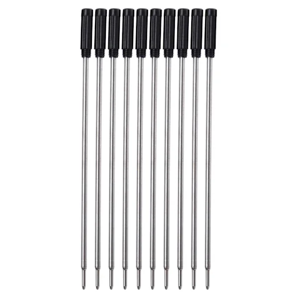 10 stk sort/blå refill 0,5 mm kuglepen Skriv glat kuglepen refill