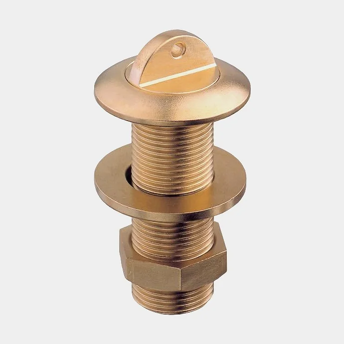Tapón de achique / tapón de fondo para barco Guidi Thru-Bilge Outlet, pasante, latón, 1/2" (21mm)