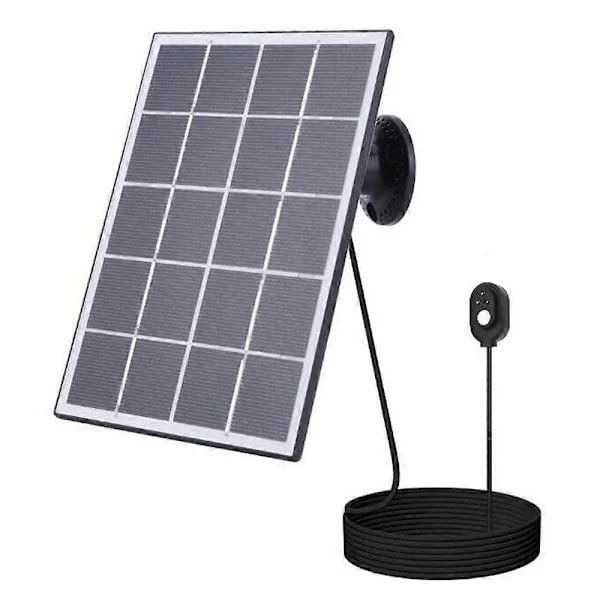 Solpanel för Arlo Pro 4/Ultra 2/Pro 3/Ultra/Pro 5S Säkerhetskamera Solcellsladdare - Svart