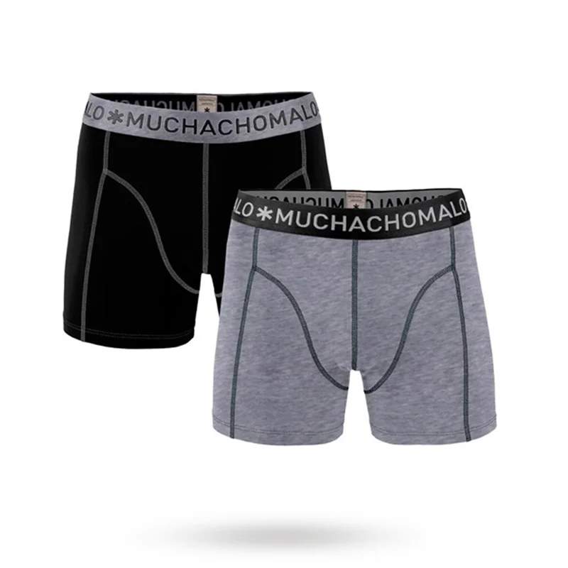 Harmaa/Musta - 2-pack Boxerit - Vuxen.fi - Miesten vaatteet - Muchachomalo