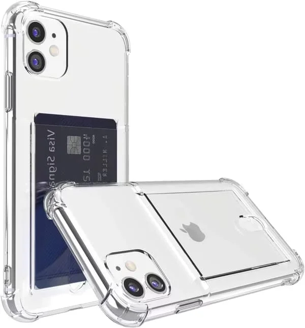 iPhone 13 Transparent iPhone Skal Korthållare Plånboksfodral