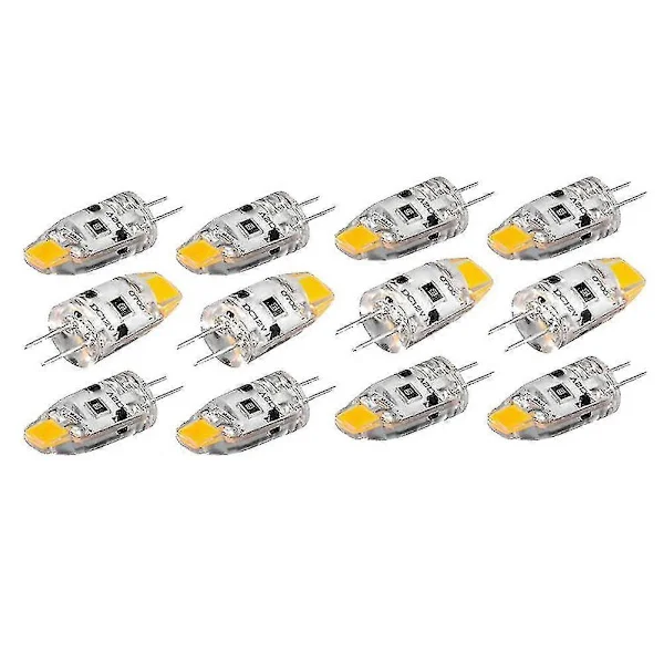 12 stk G4 LED-pære 12V DC Dimbar Cob LED G4-lampe 2W 360 graders lysvinkel for å erstatte 15W halogenpære -1