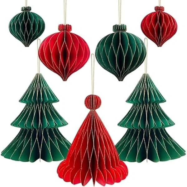 Premium Reusable Christmas Decorations, Christmas Table Decoration Set, Paper Christmas Dinner Table Decorations