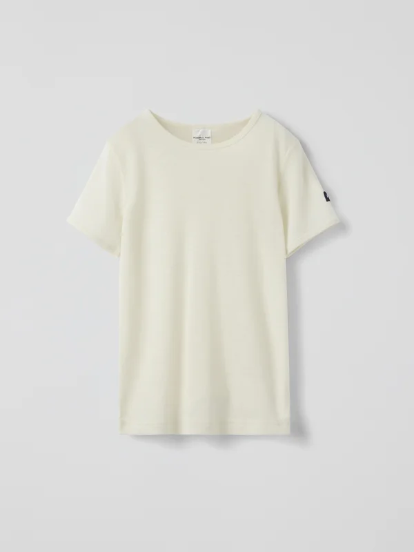 Polarn O. Pyret T-shirt merinoull - 74 - 80 - barnkläder - white