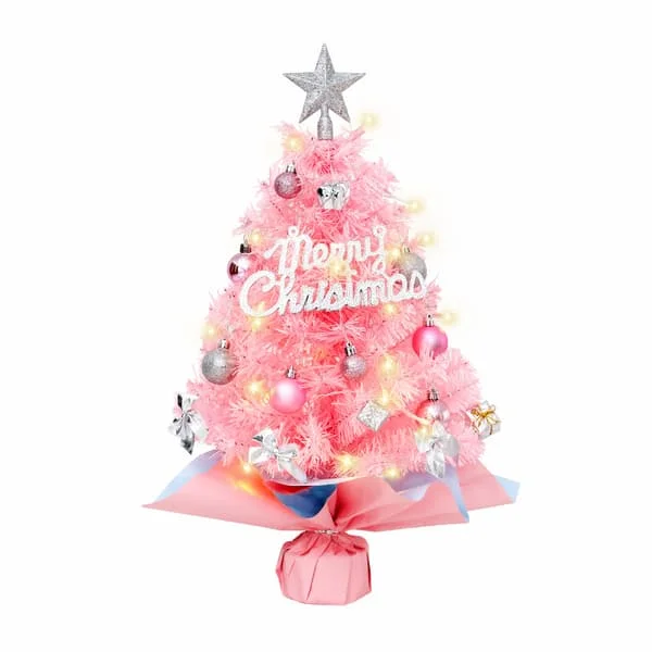 Litet Julgran med Ljus, 60 cm Konstgjord Mini Julgran Bordsdekoration, för Jul Hem Kök Matbord Dekor