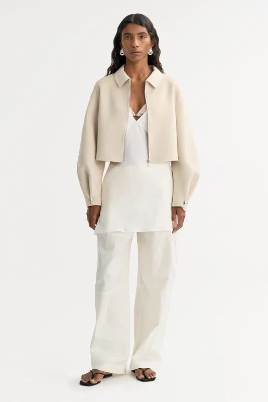 Soft Goat - Zip jacket - Cashmere jacket - XL - Cream