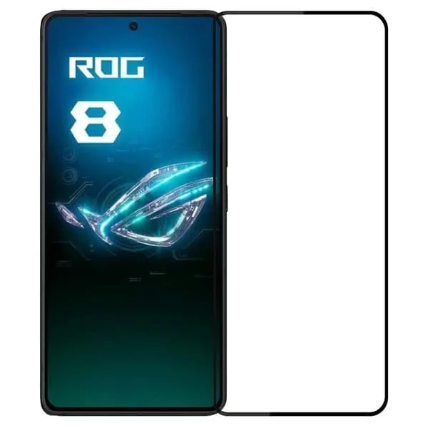 2-PACK SKALO Asus ROG Phone 8 Pro 5G Heltäckande Skärmskydd Härdat Glas - Svart