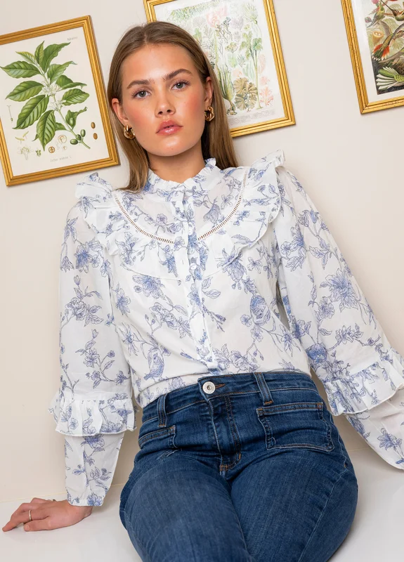 Lillian Blouse Blue Bird Blue Bird / XS