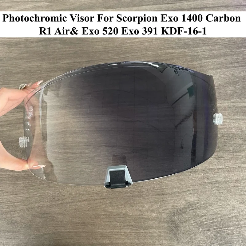 AliExpress - Visière photochromique pour casque KDF-16-1 Scorpion Exo 1400 Carbon R1 Air EXO 520, anti-UV, anti-rayures, anti-poussière, lentille de 