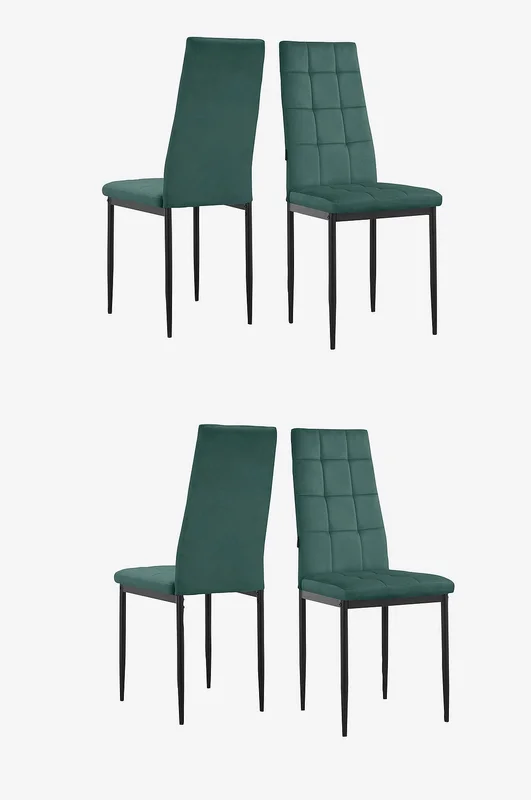 Loft24 - Spisestuestol 4 Pk Becca - Grønn - Stoler - Fra Homeroom
