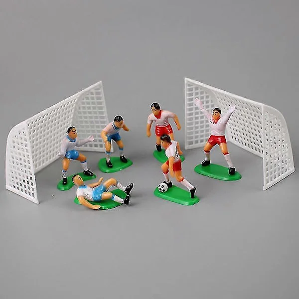 8 stk/sett Fotball Kake Topper Barn Cupcake Dekor Babyfest Dekor 2025