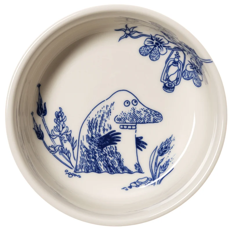 Moomin arabia Mummi Haru Mårran skål 12 cm, blå/hvit