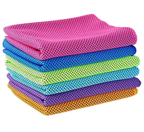 Snabbtorkande Mikrofiberhandduk för Yoga Gym Sport, Återanvändbart Mjukt Andningsbart Tyg, 4-Pack Mångsidig (Kompatibel med Olika Märken) [JUN]