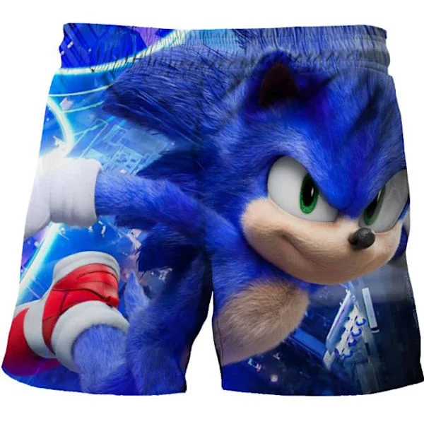 Pojkar 3D Sonic the Hedgehog Baddräkt Barn Badshorts Sommarshorts DD[GKS]