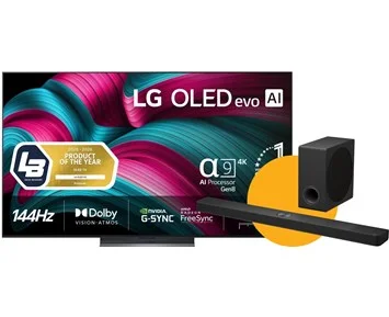 LG OLED65C54LA + NS90TY - 65" C5 4K OLED Smart TV & soundbar med subwoofer