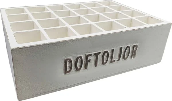 Trälåda för Doftoljor 24 fack Vit