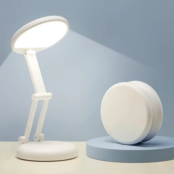 Bärbar och hopfällbar LED-bordslampa, trådlös bordslampa uppladdningsbar