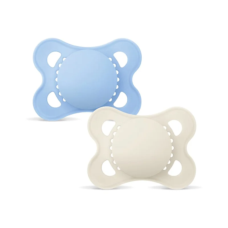 MAM Original Silk Sutter - 2-pak Blue 0-6 mdr., Børn & Forældre, Sutter, Silikonesutter