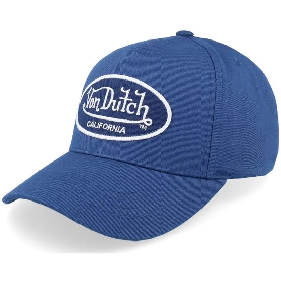 Von Dutch - Blue - adjustable - Cap - Kids Oval Patch Baseball Cap Blue A-Frame Adjustable - Hatstore
