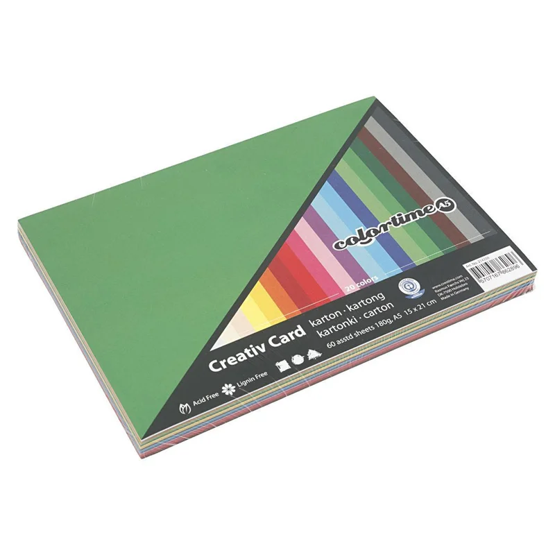 Creativ Company Färgat papper basic A5 180 g