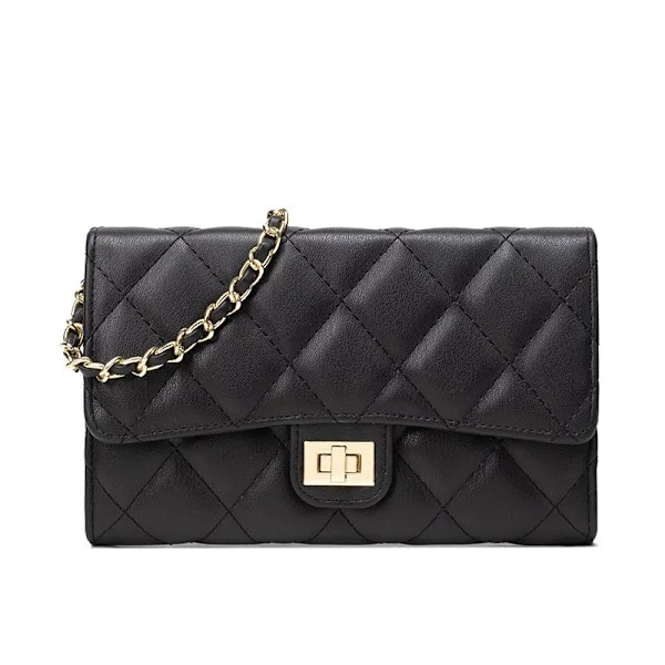 Diamantkedjeväska Mångsidig Liten Fyrkantig Väska PU Mode Dam Crossbody Väska