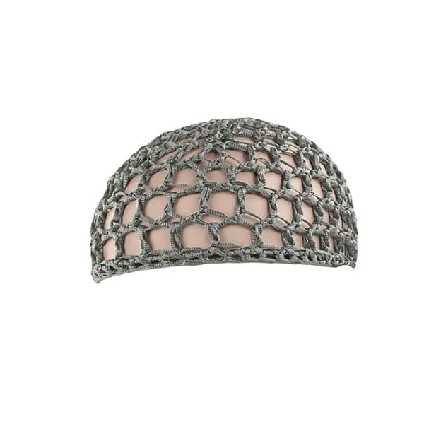 Hårnät - Handgjort virkat hårnät för skydd under sömn och styling, kufi-hatt, hårnät, hårfångare i olika färger Grey