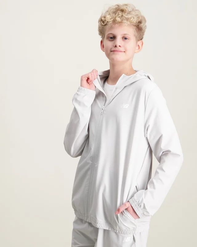New Balance Panelled Track Jacket Grijs Trainingspakken/Tracksuits Jongens - Kids Brand Store