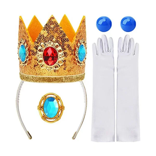 Krone Ring Prinsesse Peach Kostyme Tilbehør Hansker[D]