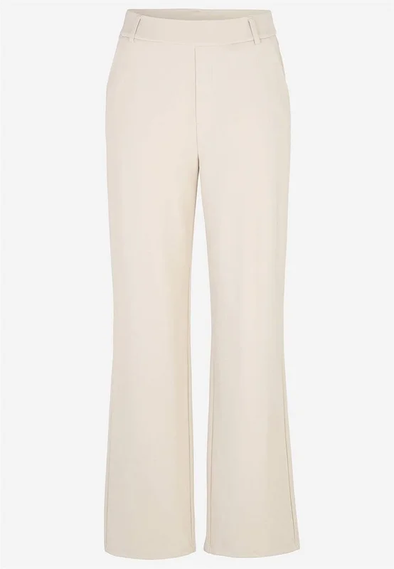 Cellbes of Sweden - Brede bukser i Punto di Roma jersey med lommer Lisa i beige til damer i størrelse 34/36