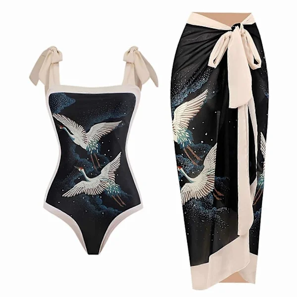 "Dame Badedrakter Strand Dame Badedrakt Ettdelt Badedrakt Bikini Snøring Badedrakt Langt Skjørt Chiffon Todelt Sett Badedrakter" (FMY)
